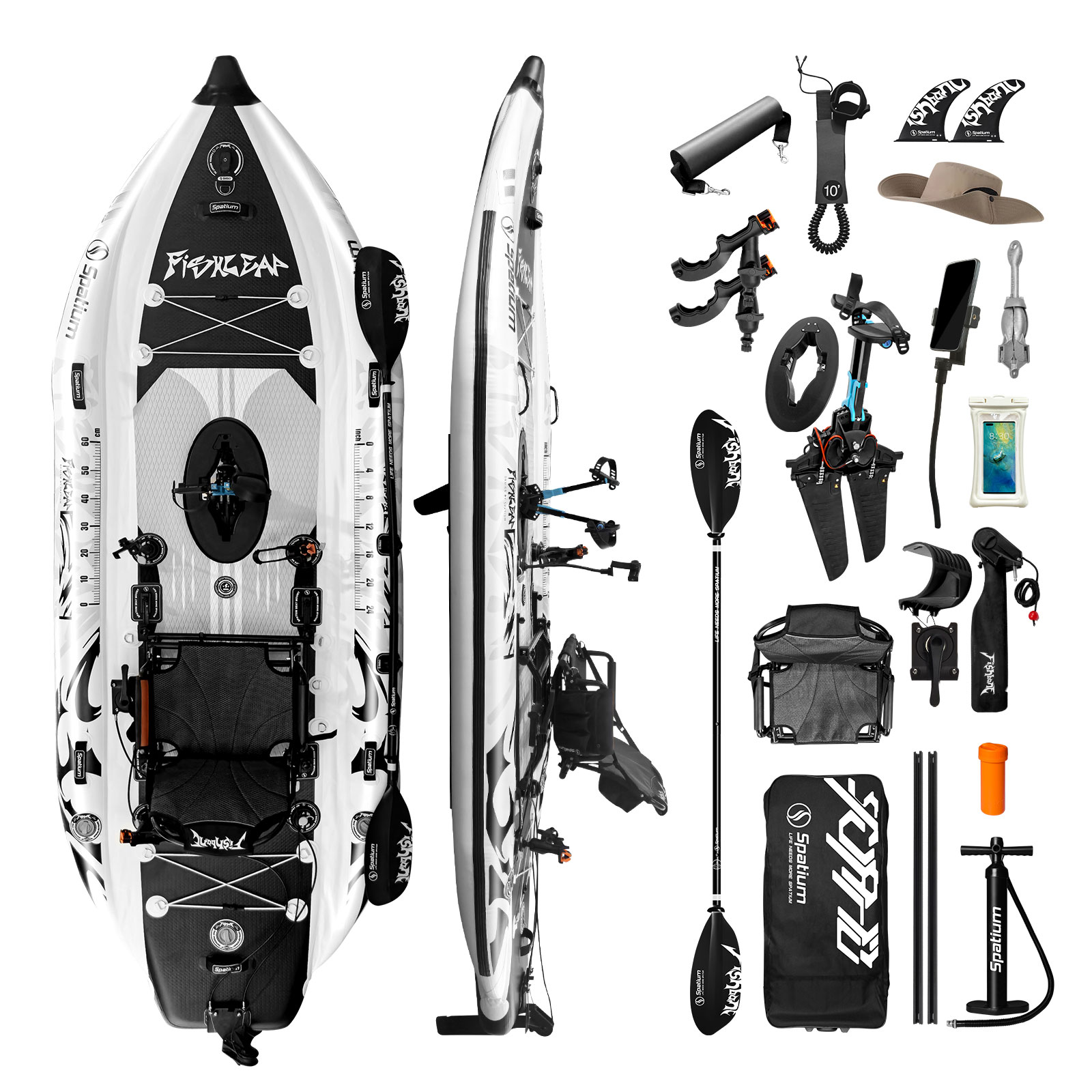 Kayak Inflable Spatium de 11.5 - Fishing Kayak Seat reseña y precio